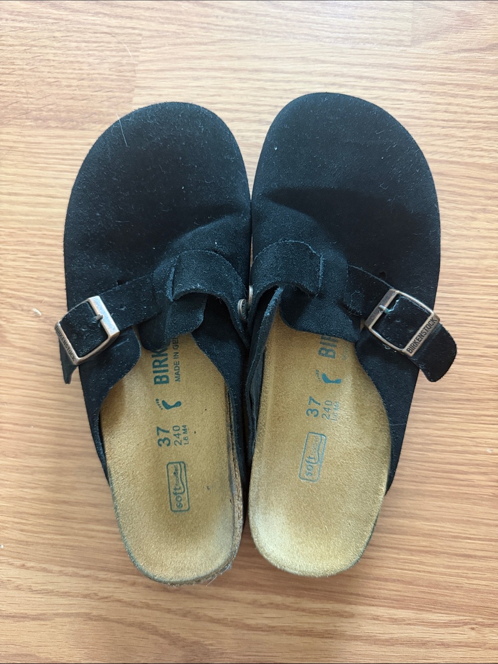 Birkenstock Black Suede Clog Mules - Women's